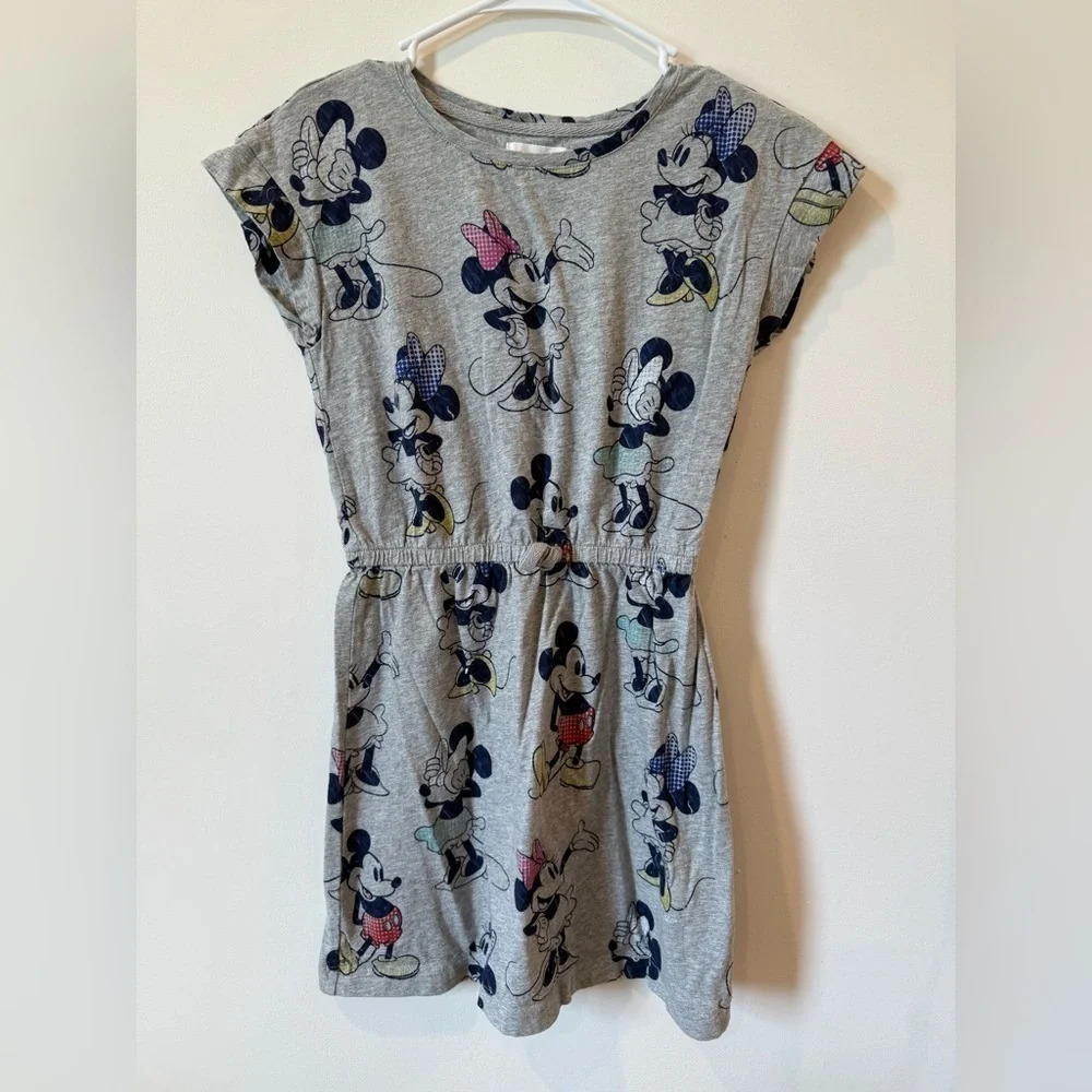 GAP Gray Kids Dress with Mickey Mouse Print